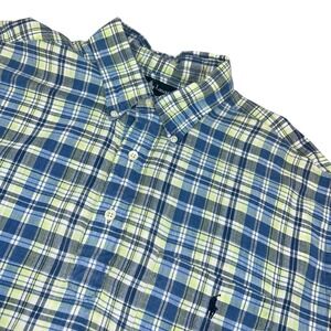 Ralph Lauren Mens Purcell Plaid Short Sleeve Button Down Shirt large